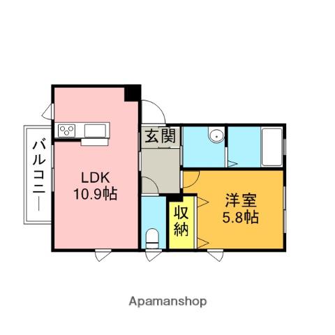 シャーメゾン プルミエール(1LDK/1階)の間取り写真
