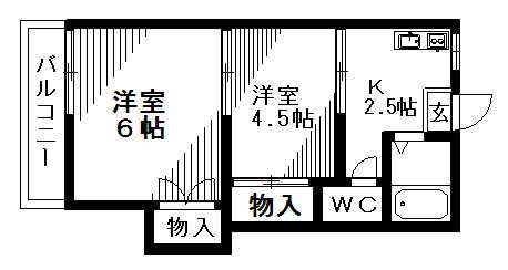 コーポ柏 1階階 間取り