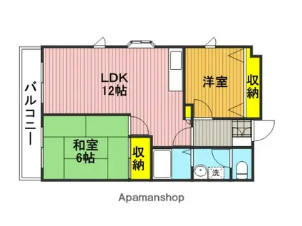 サンシティパールマンションⅡ(2LDK/3階)の間取り写真