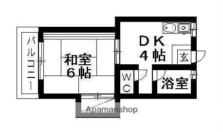 グリーンハイツ(1DK/1階)の間取り写真