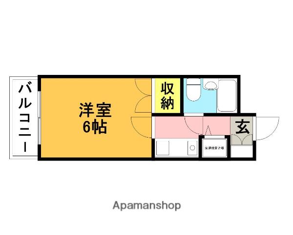 ジョイフル浦和(ワンルーム/1階)の間取り写真