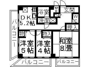 ベルジュ浦和仲町 5階階 間取り