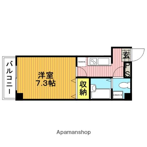 レストマンション(1K/7階)の間取り写真