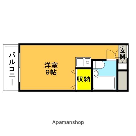 コロネード蕨(ワンルーム/4階)の間取り写真