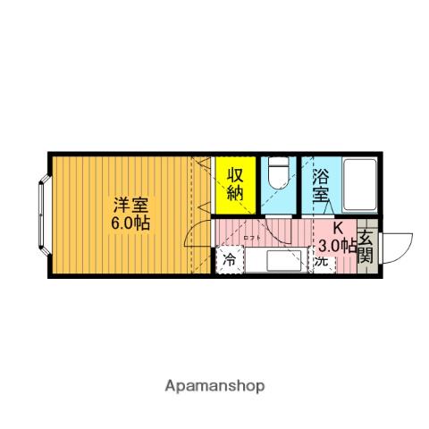 サンライズコーポ 1階階 間取り