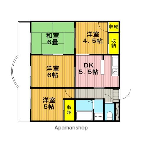 モア・ライフ芝(4DK/3階)の間取り写真