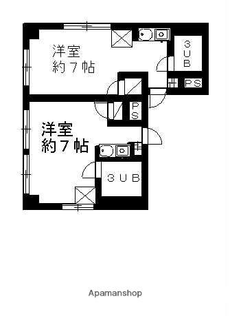 ヴィラクレイドル 3階階 間取り