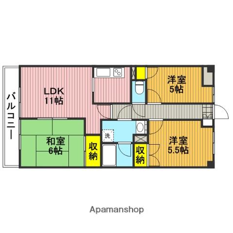 緑の森ハウス 5階階 間取り