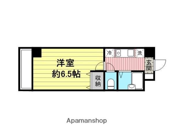 京浜東北・根岸線 大宮駅(埼玉) 徒歩7分 6階建 築27年(1K/5階)の間取り写真