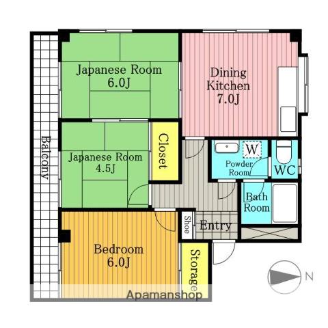 加藤マンション(3DK/3階)の間取り写真