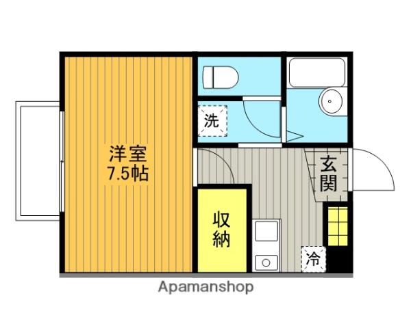 STEP・I日進(1K/1階)の間取り写真