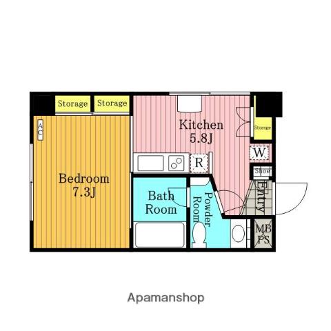 KS・DIO(1K/5階)の間取り写真