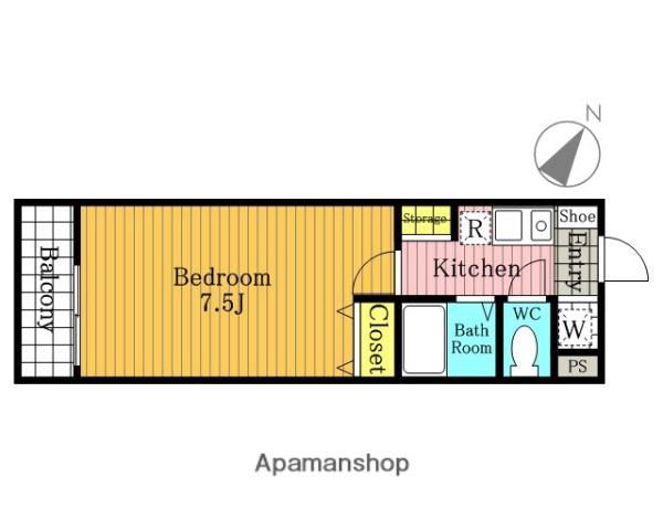 エモーショナルレジデンス EMOTIONAL RESIDENCE(1K/3階)の間取り写真