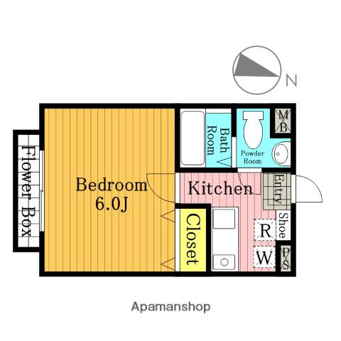 グリーンクラブ大宮(1K/4階)の間取り写真