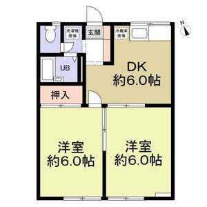 エステートピア三橋(2DK/1階)の間取り写真