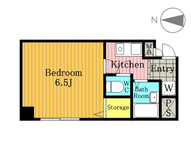 SK COURT(1K/4階)の間取り写真