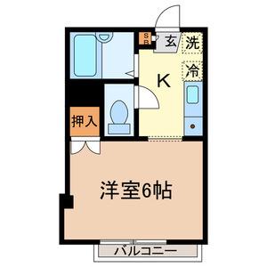 ボナール(1K/3階)の間取り写真