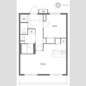 アリエさいたま新都心(1LDK/4階)の間取り写真