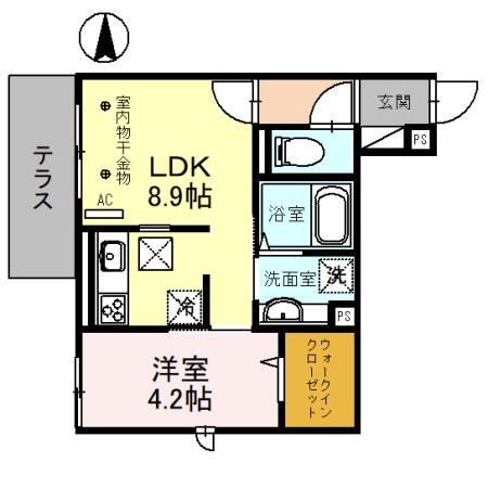 グラン・セントラル(1LDK/1階)の間取り写真
