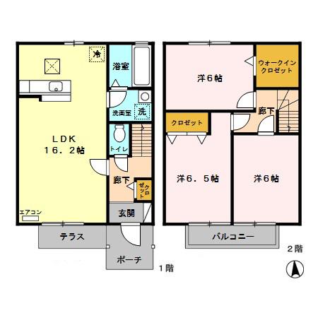 アルテミス　Ａ(3LDK)の間取り写真