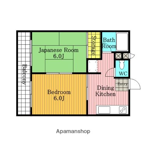 池田ハイム(2K/2階)の間取り写真