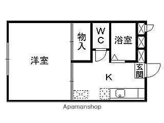ベアパレス(1K/1階)の間取り写真