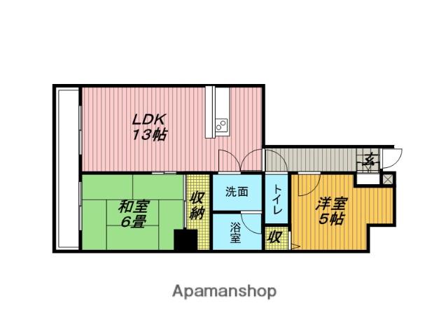 コスモ大宮グランビザージュ(2LDK/3階)の間取り写真