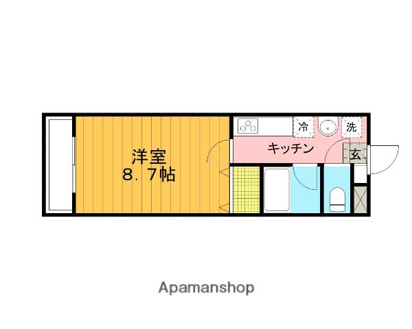 プレステージ24(1K/2階)の間取り写真