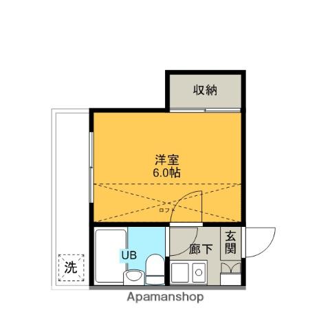 エニーセ南(1K/2階)の間取り写真
