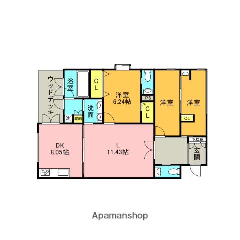 ラシーヌ ド ラブーレ 2階階 間取り