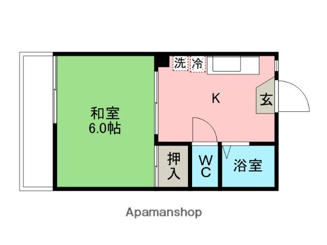 シャルム(1K/2階)の間取り写真