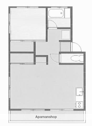 熊井マンション(1LDK/2階)の間取り写真