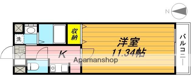 ベルメゾン(1K/3階)の間取り写真