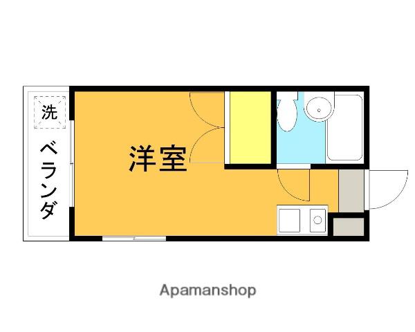 コーポ鳩ヶ谷(ワンルーム/2階)の間取り写真