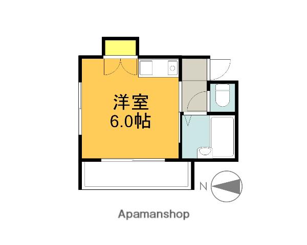 グリーンローヤル(ワンルーム/2階)の間取り写真