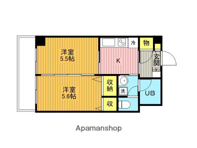 ザ・ウエストスクエア(2K/3階)の間取り写真