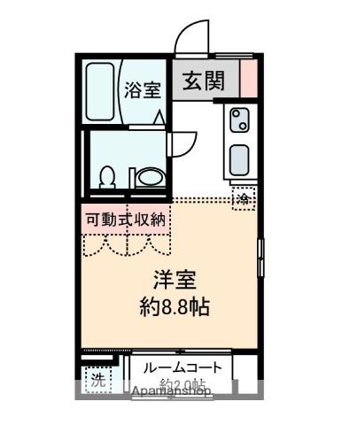 フェリシア(1K/2階)の間取り写真