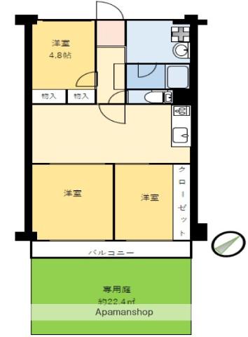 ベルエア第一川口 1階階 間取り