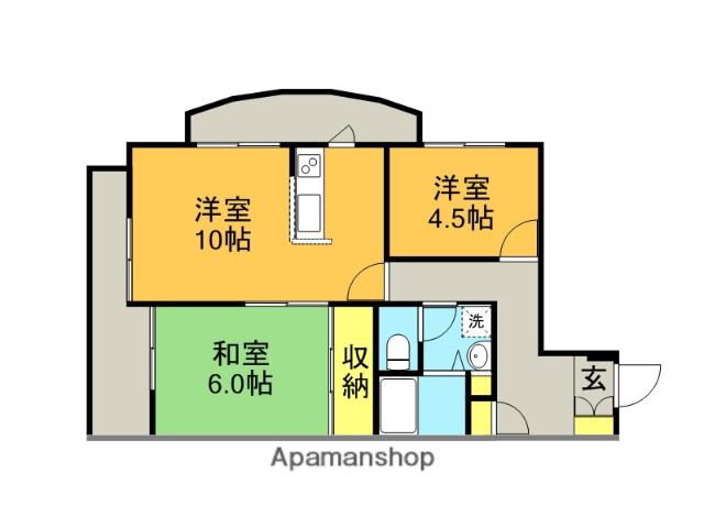 ソレイユモトニ(2LDK/1階)の間取り写真