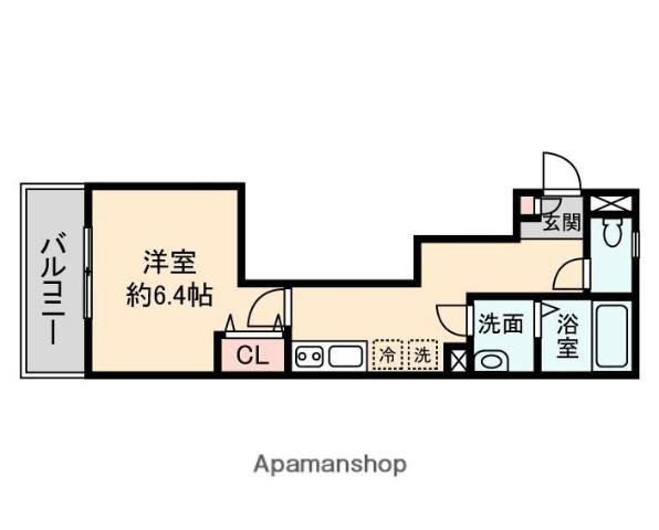 ビータス北戸田(1K/1階)の間取り写真
