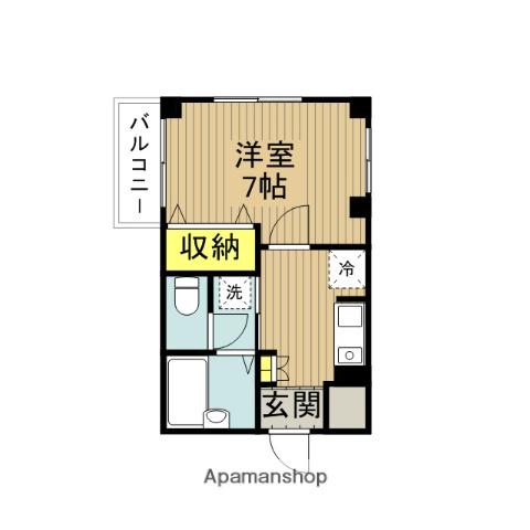 コートウィスタリア(1K/1階)の間取り写真