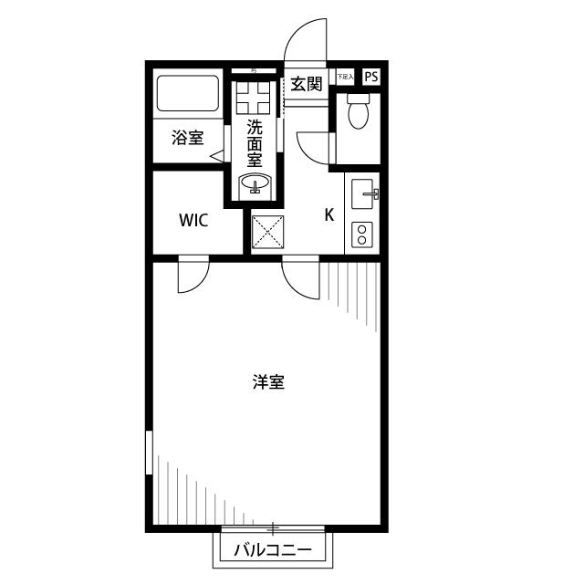 アムールGRACE MAISON(1K/1階)の間取り写真