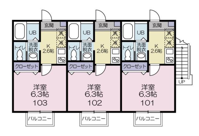 キャメル南鳩ヶ谷1丁目(1K/1階)の間取り写真