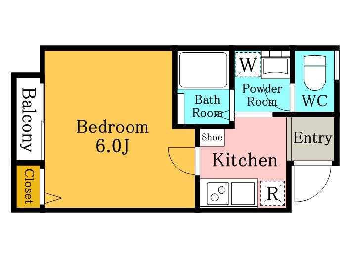 グランコート川口(1K/2階)の間取り写真