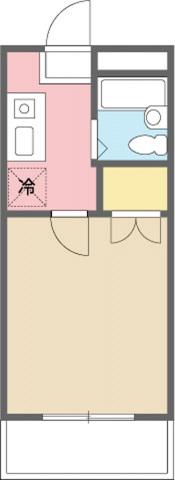 ハルベース川口第55(1K/1階)の間取り写真