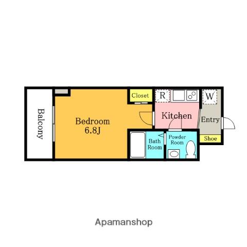 グランヴァンプレミアム川口(1K/8階)の間取り写真