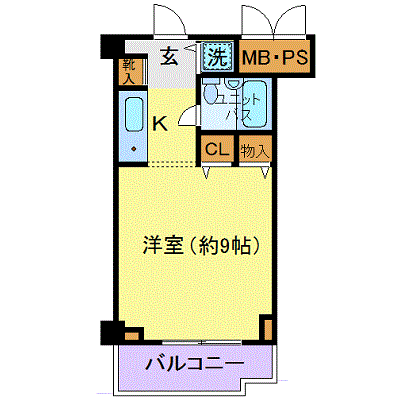 パシフィック・ソフィート西川口(ワンルーム/5階)の間取り写真