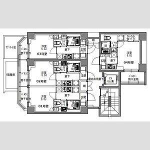 S-RESIDENCE川口LUCHIA(1K/3階)の間取り写真