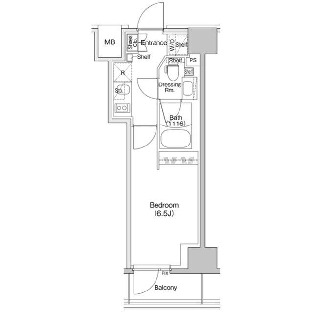 ザ・パークハビオ川口(1K/3階)の間取り写真