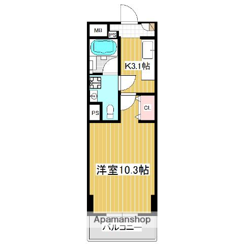 ステーラ・ルーチェ(1K/4階)の間取り写真